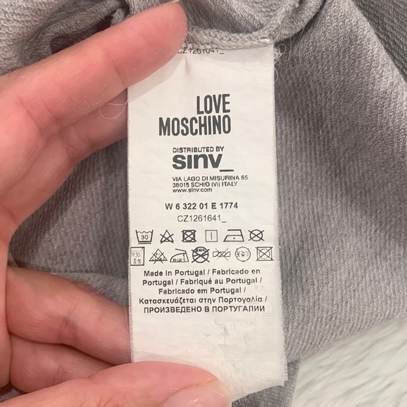 Love Moschino Embroidered Love Grey Sweater - Picture 13 of 15